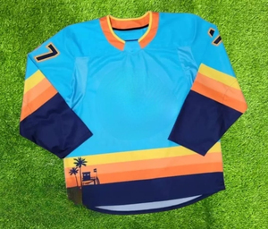 เสื้อฮอกกี้น้ำแข็งแบบสั่งทำพิเศษ ปี 2026 รับผลิตแบบ OEM ODM ชุดทีม ผ้าโพลีเอสเตอร์/คอตตอน พิมพ์ลายแบบซับลิเมชั่น เป็นมิตรกับสิ่งแวดล้อม แห้งเร็ว ระบายอากาศได้ดี ปรับแต่งได้ - Product Image 2