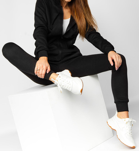 Conjunto Deportivo Corto Bordado Vintage para Mujer, 100% Algodón, 400 GSM, Sudadera de Invierno, Pantalones Deportivos, Ropa Urbana Personalizada - Product Image 6