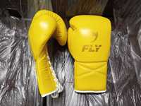 Set de Guantes de Boxeo Fly Superlace, Personalizados, de Cuero Genuino, Alta Calidad, Transpirables, Antideslizantes, con Protección Facial y para la Cabeza