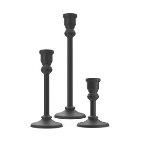 Support à bougies en fonte au design tendance, style antique, pour la décoration de la maison, de la table à manger et du salon - Product Image 1