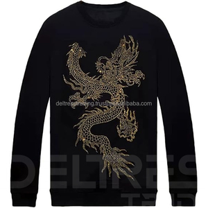 Sudaderas con capucha básicas de mezcla de algodón Premium Rhinestone 2025 Sudadera con capucha Hombres Sudaderas con capucha personalizadas Sudadera para hombre a precio al por mayor - Product Image 3