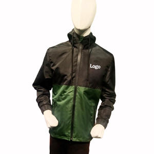 Coated Colorblock Breathable Canvas Winter <b>Hooded</b> Lightweight Water Resistant <b>Soft</b> <b>Shell</b> <b>Jacket</b> Contrast Panel Long Sleeve Front - Product Image 2