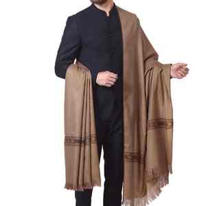 Châle en laine pour homme, doux, blanc, traditionnel, drapé, pour l'hiver, chaud, léger, OEM - Product Image 3