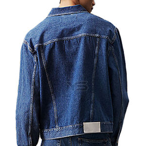 Veste en jean décontractée pour homme, automne, viscose/polyester, séchage rapide, respirante, coupe régulière, doublure en coton et élasthanne, logo personnalisé - Product Image 6