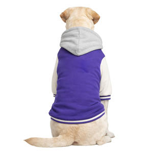 Venta Directa de Chaquetas y Abrigos para Mascotas con Capucha Estilo Universitario de Manga Corta, Cosidos a Máquina, Sudaderas con Capucha de Béisbol Universitario para Perros - Product Image 2