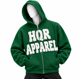 HQR Apparel Men's <b>Black</b> Hooded Pullover Fleece 100% Cotton Breathable <b>Sweatshirt</b> for Casual Hoodie Regular Fit Winter - Product Image 6