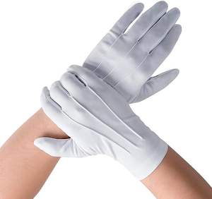 Guantes Formales de Cuero Blanco para Esmoquin, Guardia de Honor, Desfile, Uso General, Flexibles - Product Image 2