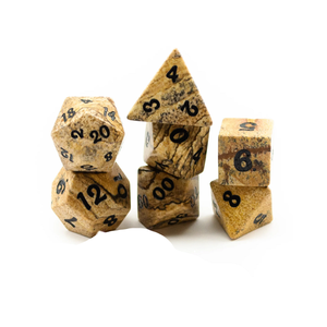 High quality stone <b>dice</b> crystal Petrified jasper crystal reiki healing gemstones Engraved custom <b>dice</b> <b>set</b> Vikings - Product Image 2