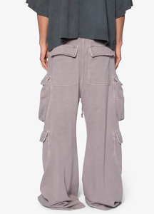 Pantalones Cargo de Lona para Hombre, Corte Holgado, Cintura Media, Estilo Casual, Lavado, Transpirable, Ecológico, Estilo Urbano, en Oferta - Product Image 4