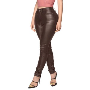 Pantalon en cuir PU décontracté pour femme, style jogger, coupe crayon, tendance, collection 2026 - Product Image 5