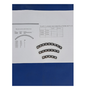 Mejor Set de Instrumentos Manuales para Implantes Ortopédicos, Materiales Intervencionistas Aprobados por CE, Placa de Reconstrucción Curva DCP de 3.5mm - Product Image 1