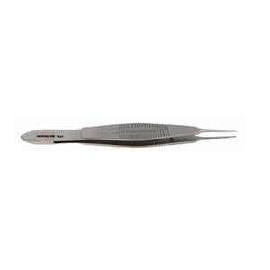 Pince à suture Castroviejo Premium 1x2 dents, 0,9 mm de large, 11,5 cm de longueur totale, instrument micro-chirurgical manuel à poignée ergonomique - Product Image 5
