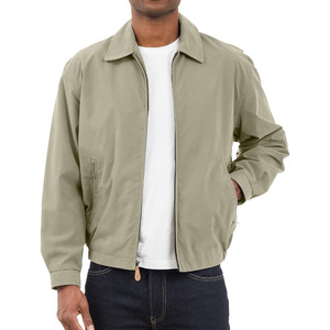 Blouson bomber gris pour homme, fermeture éclair, coupe décontractée, coupe-vent, col rabattable, coupe régulière, vêtement d'automne - Product Image 6