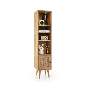 Mobiletto di Stoccaggio in Rattan a 4 Ripiani dal Design Sottile per Soggiorno - Product Image 6