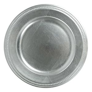 Custom Border Designing Metal Charger <b>Plate</b> Pewter Antique Finish Dining Table <b>Decor</b> 13" Vintage Style Dish Serving <b>Plates</b> - Product Image 3