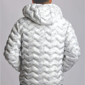 Men's Light Gray Puffer <b>Jacket</b> Quilted Stand Collar Full Zip Lightweight Warm Hot Arrival Puffer <b>Jacket</b> - Product Image 2