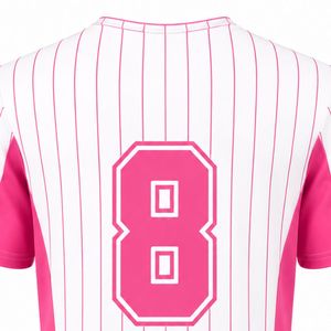 Pink White Baseball Jersey for Men Pinstripe Button Front Team Shirt Lightweight <b>Athletic</b> Sports Uniform Breathable Baseball - Product Image 5