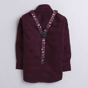 Polka Tots camisa de tirantes con estampado de rayas-Granate - Product Image 3