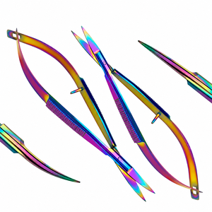 กรรไกรตัดตา STR CURV Rainbow Castroviejo ขนาด 4.5 นิ้ว ชุดอุปกรณ์ศัลยกรรมตาแบบมัลติไทเทเนียม 2 ชิ้น  ปรับแต่งได้ ใช้ในโรงพยาบาล ได้รับมาตรฐาน CE - Product Image 5