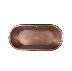 Bañera independiente de cobre japonés de edición limitada, bañera de cobre antiguo liso, artesanías, bañera de cobre, mayorista a granel - Product Image 1