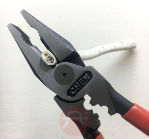 Pince multiprise allemande MIT de type linéier, outil de sertissage métrique de qualité industrielle, poignée souple dentelée en plastique, acier au chrome-molybdène OEM - Product Image 4