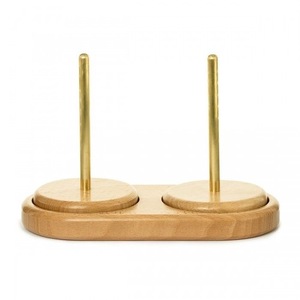 Wooden Double Yarn Holder Magnetic Rotating Yarn Ball Stand Anti Slip Knitting Crochet Rack <b>Desk</b> Organizer - Product Image 1
