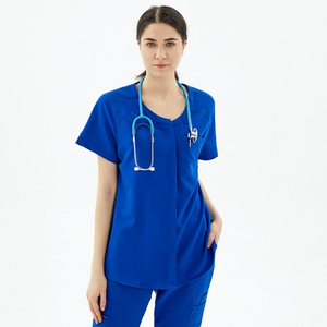 Vente en gros de blouses de travail pour infirmières, douces, durables, tricotées, unisexe, tailles XS-3XL, multicolores, vêtements de travail hospitaliers, détection d'aiguilles - Product Image 1