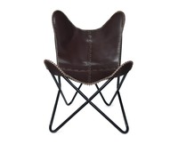 Chaise en cuir légère de qualité supérieure Navyani Arts avec pieds en métal et design moderne, meubles de salon, chaise de salon