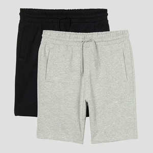 <b>Mens</b> 100% Cotton Drawstring Mid Waist Solid Knitted French Terry <b>Fleece</b> Breathable Anti-Wrinkle Running Workout Gym <b>Shorts</b> - Product Image 5