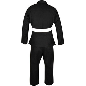 Uniforme de judo gris 100% coton, durable, coupe classique, unisexe adulte, vêtements d'arts martiaux avec ceinture noire - Product Image 5