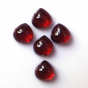 Calidad Premium 7mm Natural Mozambique rojo granate corazón liso cabujón superventas sueltas calibradas piedras preciosas del fabricante - Product Image 3