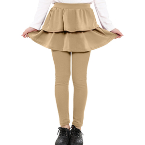 Leggings en tricot bleu marine pour filles avec jupe tutu rouge, uniforme scolaire pour enfants, leggings personnalisés avec logo - Product Image 6