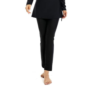 Muslim Swimwear New Women Modest Long Sleeves Sport Swimsuit High Cut <b>Print</b> Front Logo Spandex/Polyester <b>Islamic</b> Beach Burkinis - Product Image 2