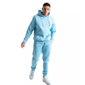 New Custom Pullover Premium Quality Polyester/Cotton Heavyweight Solid Blank <b>Sweat</b> <b>Suits</b> <b>Men</b> Tracksuits Set Jogging <b>Suits</b> - Product Image 2