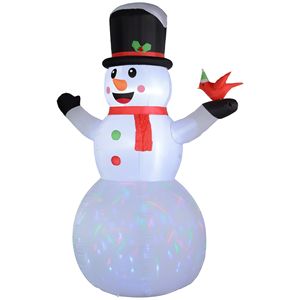 Pupazzo di Neve Gonfiabile Gigante da 3,6 Metri con Luci LED Rotanti, Decorazione Natalizia Gonfiabile per Interni ed Esterni - Product Image 1