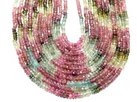 Prix de la pierre de tourmaline par gramme à facettes forme ronde perles de pierres précieuses en vrac multi couleur fabrication de bijoux collier qualité naturelle