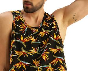 Camiseta sin mangas para hombre con logotipo/colores personalizados, sublimación, costuras personalizadas, ropa informal, antiarrugas, transpirable. - Product Image 6