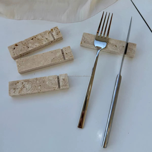 Couverts en marbre faits à la main repose-couverts pour la décoration intérieure moderne Table à manger de cuisine et présentoir d'accessoires de table de luxe - Product Image 1