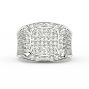 แหวนหมั้นวินเทจประดับเพชรโมอิสซาไนต์ทรงกลม 5 กะรัต ยี่ห้อ TISHYA DIAMOND ชุบทอง 14K เงินสเตอร์ลิง สำหรับผู้หญิง - Product Image 3