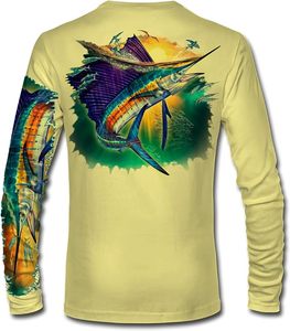 เสื้อแรชการ์ดแขนยาวสำหรับผู้ชาย ลายธงชาติอเมริกัน ลายปลากระเบน แห้งเร็ว ระบายอากาศได้ดี ผ้าคอตตอนผสม ป้องกันแสงแดด UPF 50+ - Product Image 6