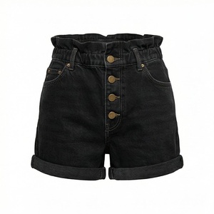 Shorts de Mezclilla de Color Personalizado, Cintura Alta, Corte Recto, para Mujer, Estilo Casual de Verano, Jeans Holgados, Ropa Urbana a la Moda - Product Image 1