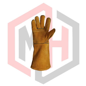 Guantes de Soldadura de Cuero Largos, Talla Única, Flexibles, Transpirables, Resistentes a Desgarros, Aislantes del Calor, Color Personalizable - Product Image 2