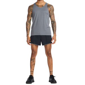 Débardeur Sportif Gris Uni à Séchage Rapide pour Homme, Col Rond, Tricoté, Sans Manches, pour l'Entraînement (Vente en Gros) - Product Image 3