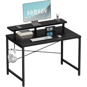 Scrivania per Computer da Ufficio Semplice da 32 Pollici con Supporto per Monitor e Gancio per Cuffie per Spazi Ristretti - Product Image 1