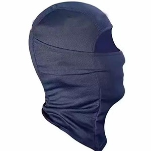 Pasamontañas Unisex para Exteriores MANTIC ENTERPRISES, Cobertura Facial Completa, Azul Oscuro, 100% Poliéster, Adulto, 48-50cm, Diseño a Cuadros, Bordado 3D - Product Image 1