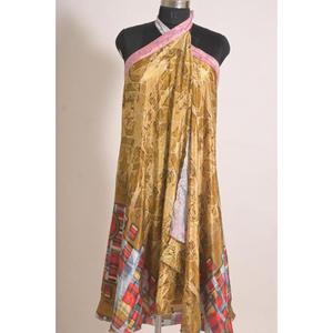 Falda Maxi Cruzada de Seda con Estampado Floral para Mujer, Hecha a Mano, Estilo Vintage, Elegante - Product Image 3