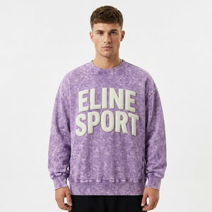 Urban Sportswear Drop Shoulder Pullover Premium Acid Wash Crewneck <b>Graphic</b> Print Sweater Heavyweight Vintage Fabric <b>Jumper</b> - Product Image 1