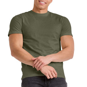 T-shirts pour hommes 100% coton, manches classiques, anti-plis, respirants, écologiques, coupe ajustée, vente en gros, impression de logo personnalisé, tricotés, en promotion - Product Image 5