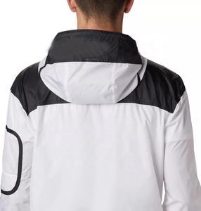 <b>Men</b> Wholesale Lightweight Plus Size Waterproof Hooded Rain Jacket Outdoor Breathable Raincoat Windbreaker Hiking Jacket - Product Image 3