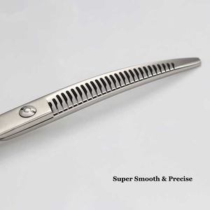 กรรไกรตัดแต่งขนสัตว์คุณภาพพรีเมียม แบบโค้ง กรรไกรซอยขนสัตว์ - Product Image 2